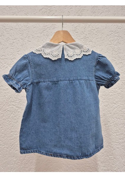Dantel Yaka Kot Elbise Denim fiyatları
