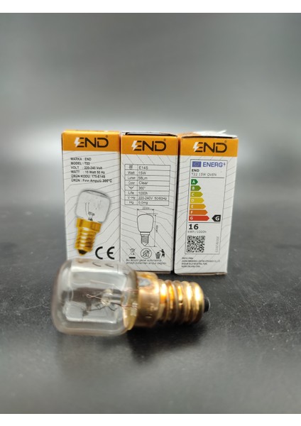 Fırın Ampulü (E.14)(15 Watt)(3.adetli Paket)