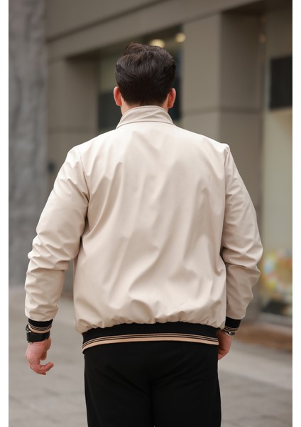 Mevsimlik Erkek Mont & Ceket Nakış Armalı Krem fırsatları