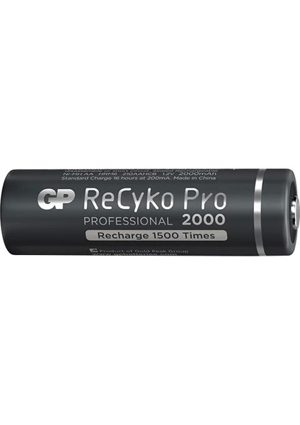 Gp Recyko Pro Aa 2000 Mah Şarjlı 4lü Pil GP210AAHCB-2EB4 (GPRHC212B309) (4887)