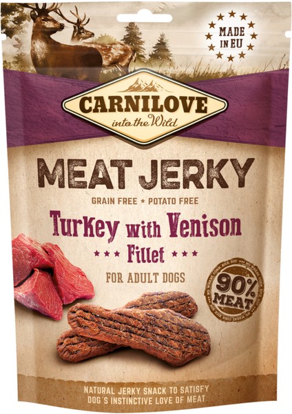 Hindili & Geyik Etli Jerky Ödül Maması 100 gr