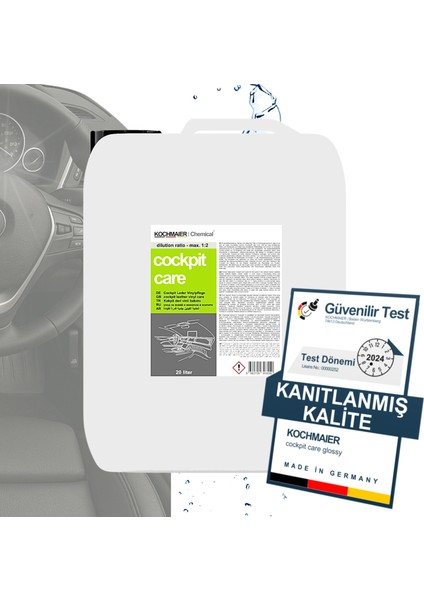 Torpido Bakım Sütü Deri Vinil Parlatıcı ( Parlak Görünüm ) Konsantre 1:2 20 Litre / kg