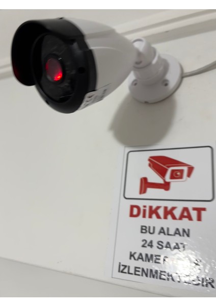 Polis Işıklı Sahte Dummy Kamera pil ve koruma yazısı hediyeli gerçek kamera kasasında