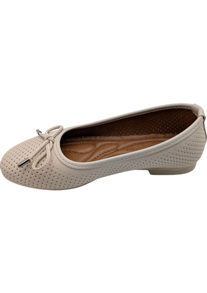 Urselene | Kadın Suni Deri Fiyonklu Babet - Bej - 36 fiyatları