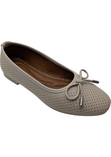 Urselene | Kadın Suni Deri Fiyonklu Babet - Bej - 36 fırsatları