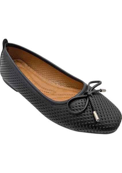 Urselene | Kadın Suni Deri Fiyonklu Babet - Siyah - 37 fırsatları