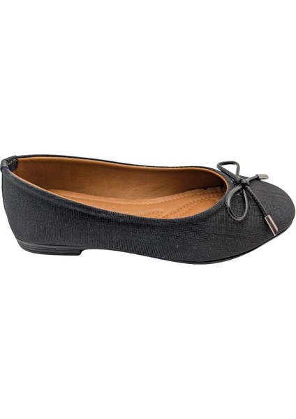 Urselene | Kadın Suni Deri Fiyonklu Babet - Black - 37