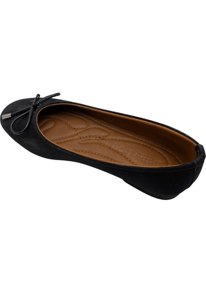 Urselene | Kadın Suni Deri Fiyonklu Babet - Black - 37 indirimleri