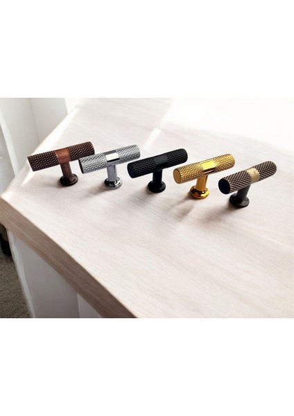 T Bar (Tırtıklı) Baklava Dilimli Krom Kaplama Gümüş Grisi Kulp Mobilya Mutfak Çekmece Kapak Kulbu Düğme Tek Delikli indirimleri