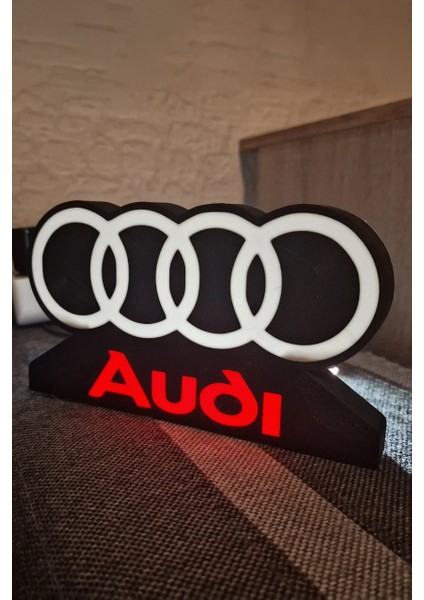 Audi Logolu Dekoratif Aydınlatma