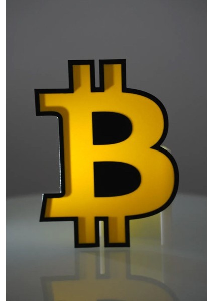 Bitcoin Tasarımlı Dekoratif Aydınlatma 16X21CM