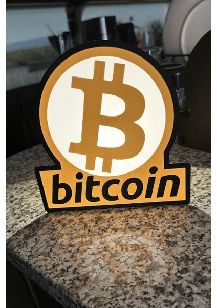 Bitcoin Tasarımlı Dekoratif Aydınlatma 16X21CM