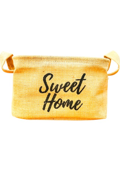 Sweet Home Jüt Hasır Ev Düzenleyici Mutfak Banyo Salon Sepeti Katlanır Sıvı Korumalı Küçük modelleri