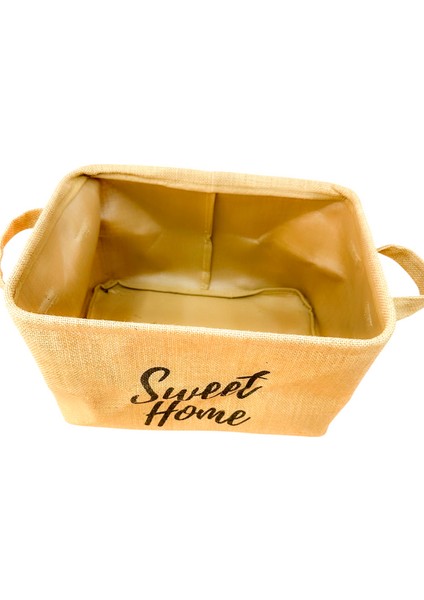 Sweet Home Jüt Hasır Ev Düzenleyici Mutfak Banyo Salon Sepeti Katlanır Sıvı Korumalı Büyük modelleri