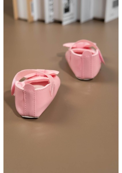 Pembe Rugan Fiyonklu Kız Bebek Babet Ayakkabısı Pembe fiyatları