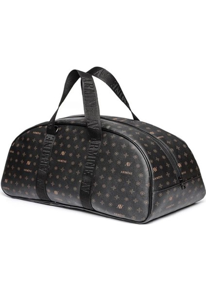 Modern Tasarım Geniş Kullanışlı Siyah Baskılı Kadın Çanta