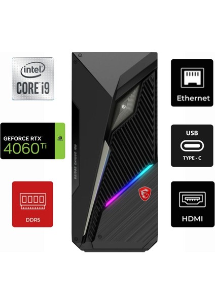 Msı Mag Infinite S3 Intel I9-14900KF 14NUD5-1433EU-321 64GB 2tb M.2 +4tb SSD RTX4060TI 8gb Windows 11 Home Masaüstü Oyun Bilgisayarı & 14NUD51433EUK321