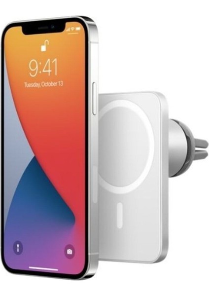 Apple Iphone 12 / 12 Pro / 12 Pro Max Kablosuz Şarj Aleti Magsafe Araç Içi Manyetik Şarj 15W
