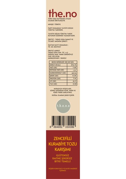 Zencefilli Tarçınlı Kurabiye Tozkarışımı fiyatları