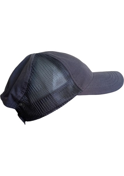 Şapka Pamuklu Gabardin Kumaş Siyah Yazlık Fileli Sperlikli Cırt Cırt Ayarlamalı Standart Unisex ŞY2-2