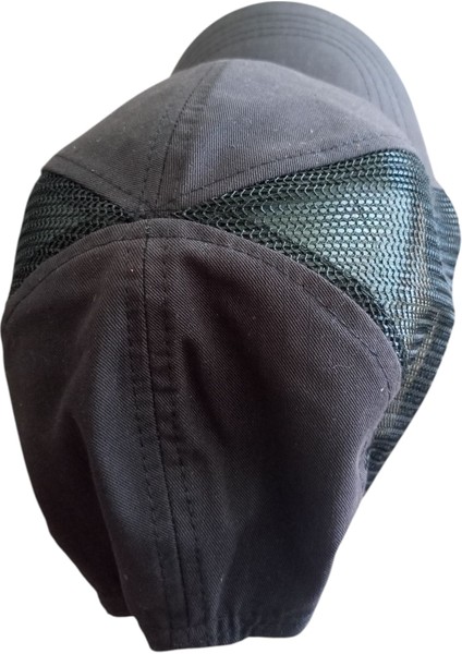 Şapka Pamuklu Gabardin Kumaş Siyah Yazlık Fileli Sperlikli Cırt Cırt Ayarlamalı Standart Unisex ŞY2-2