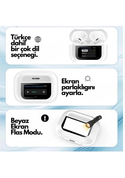 Apple AirPods Pro 2 Uyumlu Dokunmatik Ekranli Anc Bluetooth Kulaklık