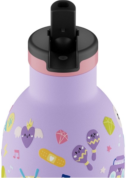 Clima Bottle Music Friends Pipetli Paslanmaz Çelik Çocuk Su Matarası 330 ml modelleri