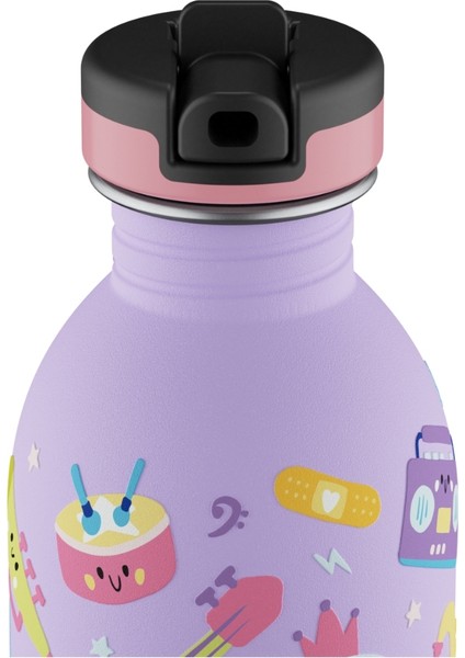 Kids Bottle Music Friends Pipetli Paslanmaz Çelik Çocuk Su Matarası 250 ml fiyatları
