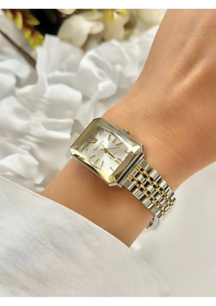 Dikdörtgen Kasa Kesme Camlı Retro Model Kadın Kol Saati fiyatları