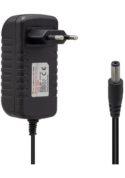 Powermaster PM-4531 12 Volt - 2 Amper 5.5*2.5 mm Uçlu Plastik Kasa Priz Tipi Adaptör
