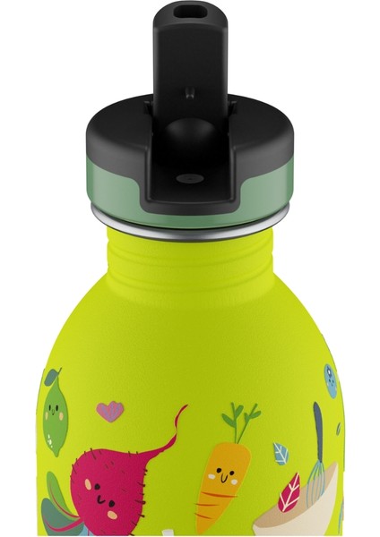 Kids Bottle Veggie Friends Paslanmaz Çelik Çocuk Su Matarası 250 ml modelleri