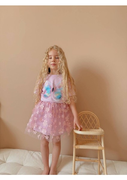 Yigit Butik Tül Etekli Kız Çocuk Takım