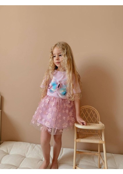 Yigit Butik Tül Etekli Kız Çocuk Takım