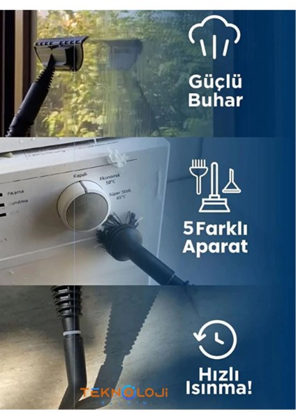 CB902A El Tipi Buharlı Temizleyici 1500 Watt 3 Psı Yüksek Basınç 8 Başlıklı Ev Araba Buhar Makinesi indirimleri