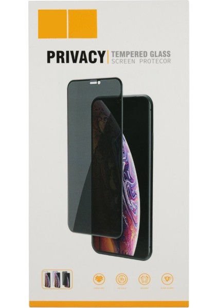 iPhone 12 Mini Uyumlu Privacy Ön Koruma Temperli Hayalet Cam Ekran Koruyucu (Siyah) fiyatları