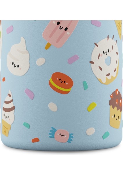 Kids Bottle Sweet Friends Pipetli Paslanmaz Çelik Çocuk Su Matarası 500 ml indirimleri