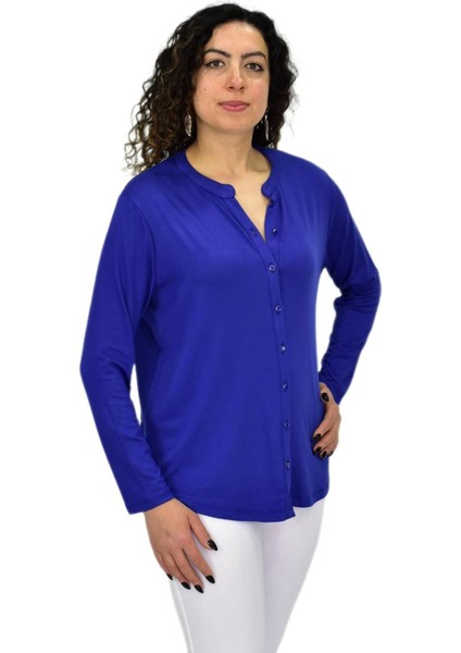 Kadın Uzun Kol Düğmeli Bluz BGL-ST04680 modelleri