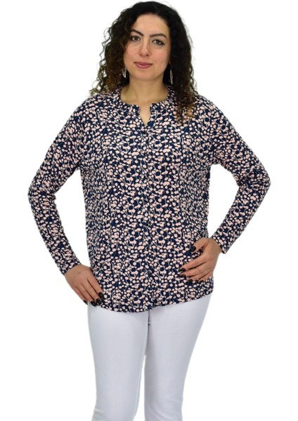 Kadın Uzun Kol Düğmeli Bluz BGL-ST04683