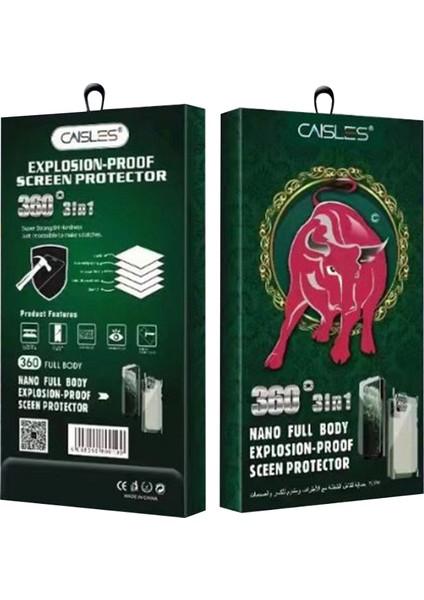 iPhone 12 Pro Max Uyumlu Ön-Arka-Kamera Set Matte Full Body 3in1 Nano Ekran Koruyucu (Siyah)