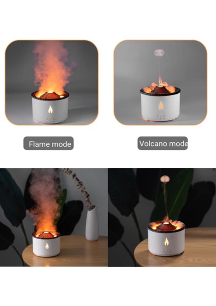 Volkanik Hava Nemlendirici Humidifier Duman Halkalı Aromaterapi Işıklı Zaman Ayarlı Ultrasonik modelleri
