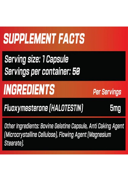Halorage Halotestin 5 Mg 50 Servıngs