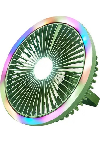 F25 Led Aydınlatmalı Şarjlı 3 Kademeli Taşınabilir Masaüstü Usb Fan