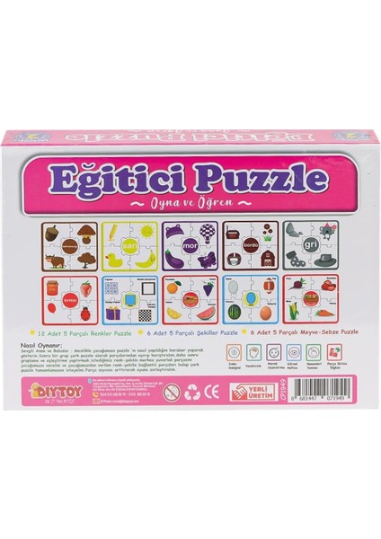 7194 Çark Puzzle Renkler Şekiller -Dıytoy
