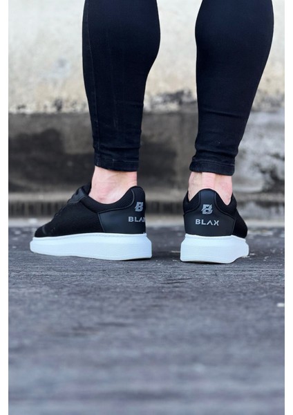 D-Erkek Siyah Triko Casual Ayakkabı WG019
