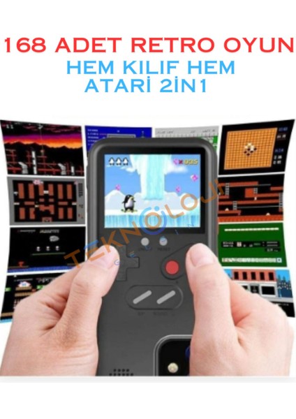 Iphone 13 Pro Max Kılıf Vintage Oyun Retro Atari Kılıf 168 Oyun Gameboy Telefon Koruyucu indirimleri