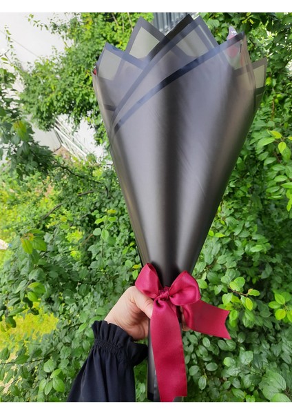 30 Lu LED Işıklı Solmayan Gül Buketi Bordo-Siyah Gül Dışı Siyah modelleri