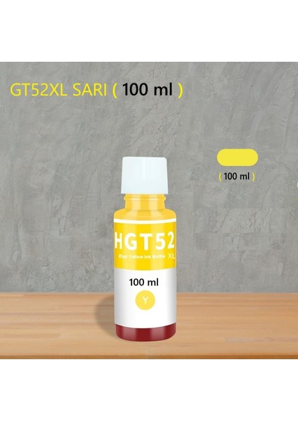 Deskjet GT-5812,GT-5820,GT-5821,GT-5822 Yazıcı Uyumlu GT5152XLMÜREKKEP Seti GT51/GT52