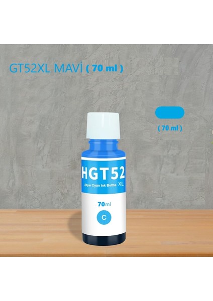 Deskjet GT-5812,GT-5820,GT-5821,GT-5822 Yazıcı Uyumlu GT5152XLMÜREKKEP Seti GT51/GT52