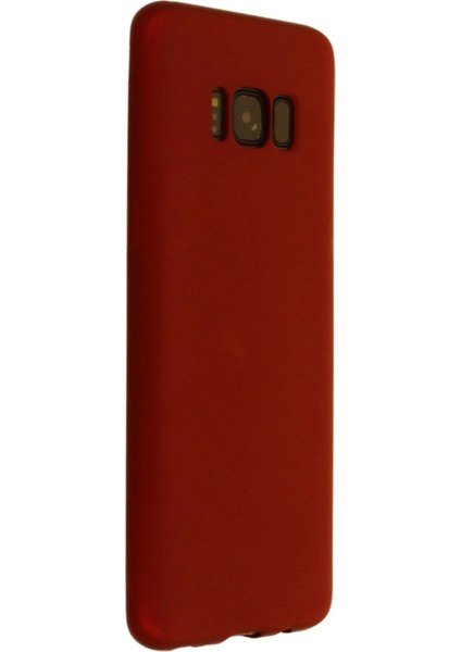 Samsung Galaxy S8 Kılıf First Silikon - Bordo Inslm