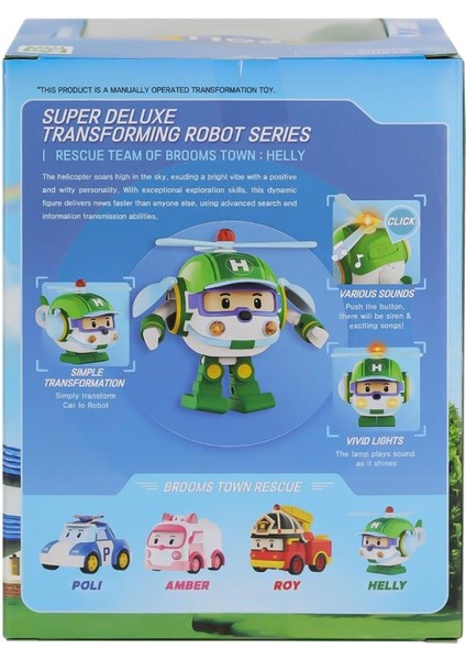 Polı MRT-688 Sesli ve Işıklı Robocar Poli Büyük Transforming Robot Helly -Necotoys.glpzr